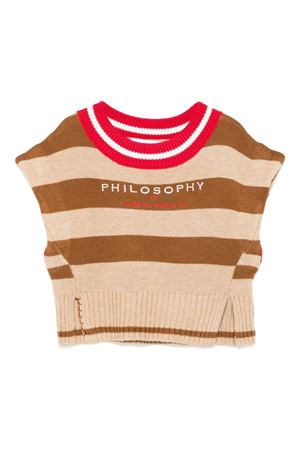 gilet in poliammide marrone PHILOSOPHY KIDS | I9F3016062P206